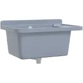Syfax Wasbak wandgemonteerd 60x40x28 cm hars grijs