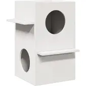 Syfax Kattenhuis 43x43x60 cm massief grenenhout wit