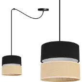 Light11 HOME Hanglamp, lampenkap 20 cm, zwarte spinnenmotief