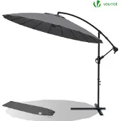 VOUNOT Tuinparasol met beschermhoes, 300 cm, Shanghai-model, grijs