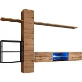 Meublorama Industriële stijl woonkamermeubelset SWITCH M5. Kleur eiken.
