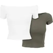 Urban Classics Shirt kaki / wit