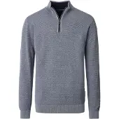 Casa Moda trui blauw half zip