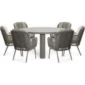Santika Furniture Santika Cayora/Arancia 150 cm dining tuinset 7-delig