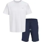 Jack & Jones Joggingpak 'JJCOLLEGE' donkerblauw / wit