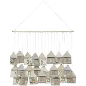 Atmosphera Créateur d'intérieur® Hangende Adventskalender - 90 cm, beige