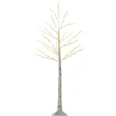 HOMCOM Verlichte Boom Kunststof 20L x 20B x 150H cm Wit