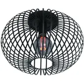 Freelight Plafondlamp Aglio, dimbaar, zwart, Woon-/ Eetkamer, metaal, Modern, plafondlamp