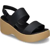 Crocs Sandaal beige / zwart gemêleerd