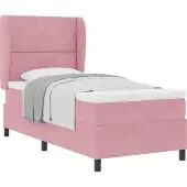 vidaXL Boxspring bed met hoofdeinde Roze 200 x 100 cm Fluweel