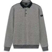 Bugatti Herren Sweatpoloshirt met drukknopen