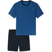 Schiesser Pyjama kort ' Comfort Essentials ' blauw / navy