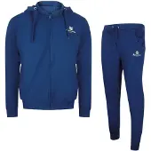 Aquascutum Marineblauwe Hoodie Met Rits En Trainingsbroekset
