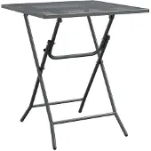 Syfax Tuintafel 60x60x72 cm metaalgaas antracietkleurig