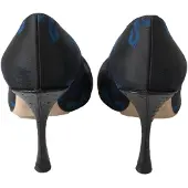 Dolce&Gabbana Blauwe Bloemige Ayers Kristallen Pumpschoenen