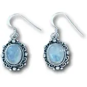 Leelavadee Jewelry Zilveren oorbellen Maansteen