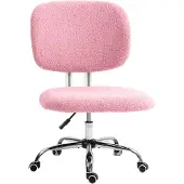 Vinsetto bureaustoel - hoogteverstelbaar - met bekleding - roze