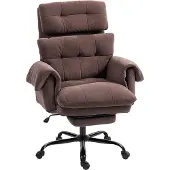 HOMCOM Office Chair Polyester 80L x 77B x 108-116H cm Koffiebruin