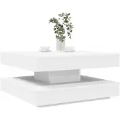 vidaXL Salontafel 360 graden draaibaar 70x70x34,5 cm wit
