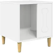 vidaXL Hondenhuis Glanzend Wit 44 x 42 x 49 cm Bewerkt hout