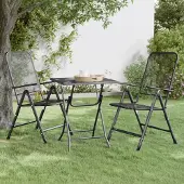 Prolenta Maison Exclusive - Tuintafel 60x60x72 cm, Streckmetall, antraciet