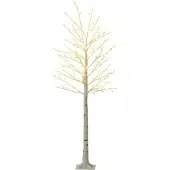 HOMCOM Light Up Tree Kunststoff 26L x 26B x 180H cm Weiß