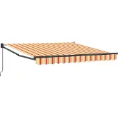 vidaXL Uitschuifbare luifel Geel en Oranje 350 x 250 x 165 cm