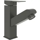 vidaXL Wastafelkraan met uittrekfunctie 157x172 mm grijs