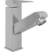 vidaXL Wastafelkraan met uittrekfunctie 157x172 mm zilverkleurig