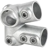 GeZu Impex Buiskoppeling Dakrand kniestuk 27½° Ø42mm Thermisch Verzinkt
