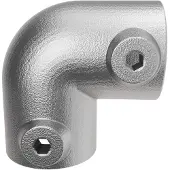 GeZu Impex 90° Kniestuk Buis Klem Ø42mm Thermisch Verzinkt Zilver