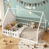 Sweiko Kinderbed 140*200 cm, grenen, wit