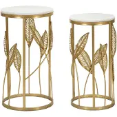 Mauro Ferretti Tafel Leaf Set 2 Pcs Ø 35×65,5 cm