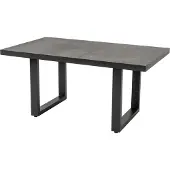 Lesli Living Murcia zwart uittrektafel 140x85 cm - antraciet
