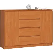 Akord Ladekast K140 met 4 Lades en 2 Deuren / Furniture Factory / Els / 138 x 99 x 40 cm