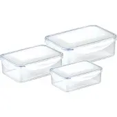 Tescoma FRESHBOX set van 3 stuks, 0,2 - 0,5 - 1,0 liter, rechthoekig