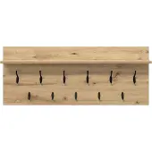 vidaXL Wandgemonteerde kapstok Muurmontage Artisan Eiken Bewerkt hout