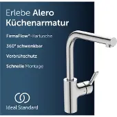 Ideal standard Alero keukenkraan, hogedruk, uitloophoogte 295 mm – Chroom