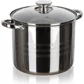 Banquet Living RVS Pan 9L met Glazen Deksel - Geschikt voor Inductie