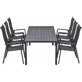 Garden Impressions Siena tuinset 7-delig - Kasper tuintafel 220x93 cm
