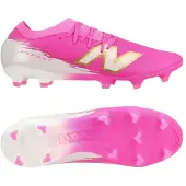 New Balance Furon V8 Pro Gras Voetbalschoenen (FG) Felroze Wit Goud