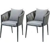 Axi Faye Stoelen Antraciet – Set 2 stuks