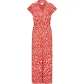 Ichi IHMARRAKECH AOP JS9 Dames Jumpsuit - FIERY RED FLOWER