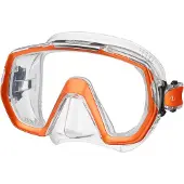 Tusa Freedom Elite – Premium snorkelmasker & duikbril met single lens, breed gezichtsveld en Freedom Technology – Transparant/Oranje – M1003 EO
