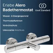 Ideal standard Alero badthermostaat, bescherming tegen brandwonden – Chroom
