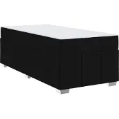 vidaXL Bedframe met matras Zwart 90 x 200 cm Stof