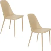 Housecraft living Eetkamerstoel Gerger set van 2 | metaal beige 54x85x46 cm eetkamerstoelen | NADUVI