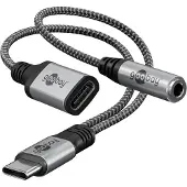 Goobay Adapter USB-C to USB-C and Jack, 3.5 mm AUX
