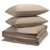 Yumeko Dekbedovertrek set Katoensatijn 200x220 Beige - Eco, Bio & Fairtrade