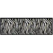 Vica International Deurmat Zebra antraciet/beige - 50x150 cm
